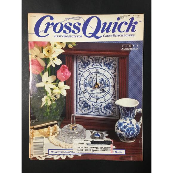 6 Back Issues Cross Quick Magazine East Projects for Cross Stitch Lovers 1988/89 - Picture 6 of 14